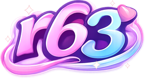 Logo r63 berwarna emas